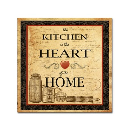 Trademark Fine Art Jean Plout 'Kitchen Heart Vignette' Canvas Art, 14x14 ALI17019-C1414GG